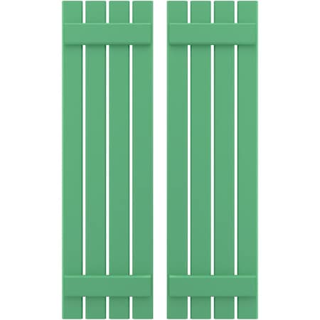 Americraft 4-Board (2 Batten) Exterior Real Wood Spaced Board-n-Batten Shutters, ARW101SB415X80LPH